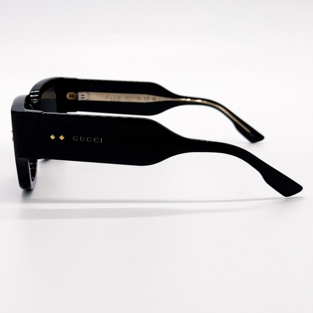 NEW GUCCI GG1261S 001 SUNGLASSES UNISEX BLACK/GRAY EYEWEAR - Picture 7 of 11